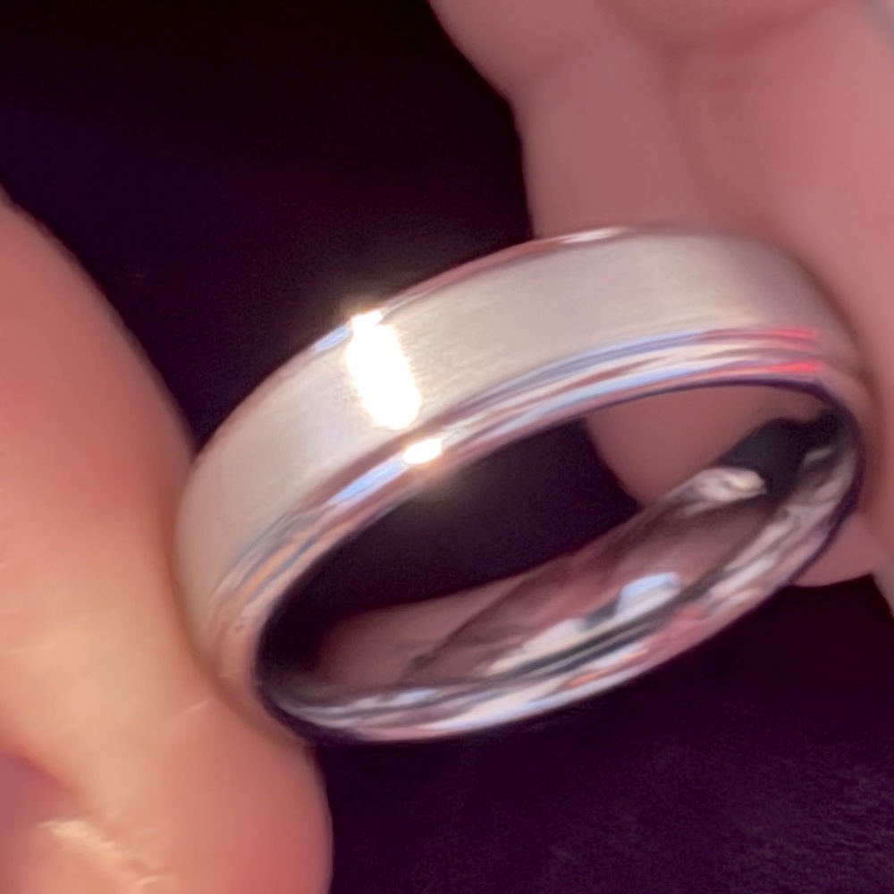 I believe it’s a real size 10 or 11 men’s tungsten wedding band